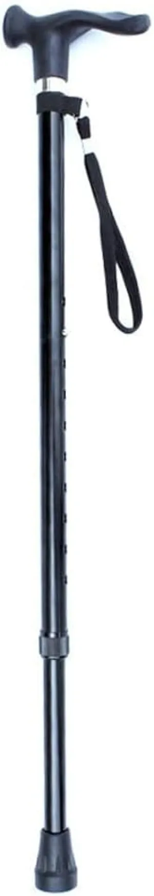 Thickened Aluminium Folding Walking Stick, Telescopic Height Adjustable Walking Stick Non-Slip Left and Right