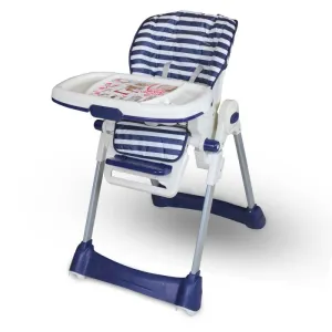 Tinnies Baby Adjustable High Chair - Blue Stripes