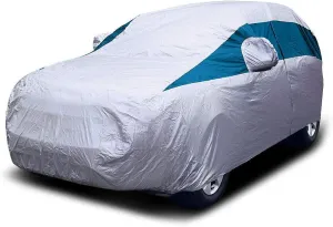 Titan Brilliant Color Poly 210T Car Cover for Mid-Size SUV 188-206". Waterproof, UV Protection, Scratch Resistant, Driver-Side Zippered Opening. Fits Explorer, Grand Cherokee and More.