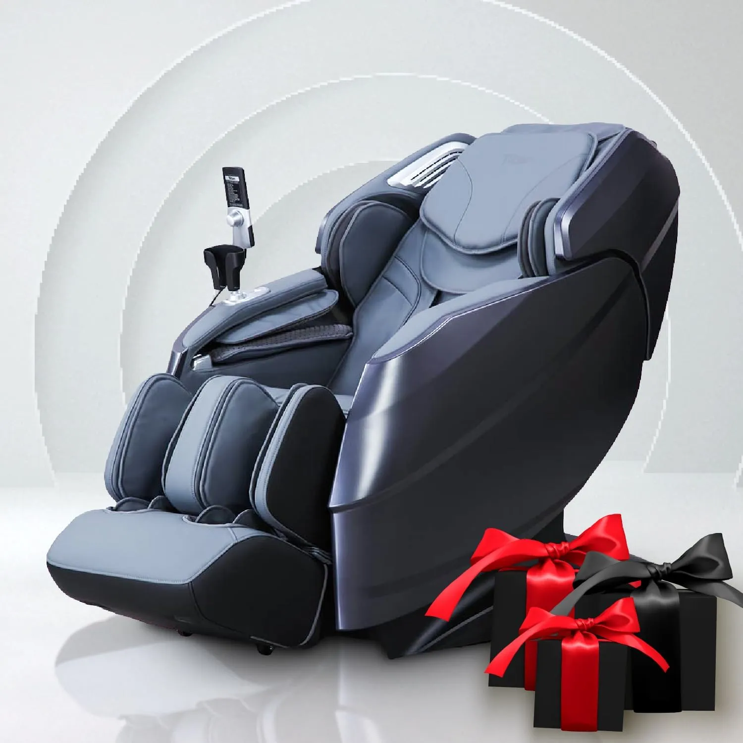 Titan Rejūv 4D l Black l Full Body Massage Chair l SL Track l Intelligent Health Detection l Ai Series l Voice Recognition l Soothing Heating Therapy l Zero Gravity Reclining l Space Saving