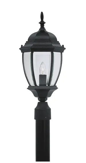 Tiverton One Light Post Lantern in Black