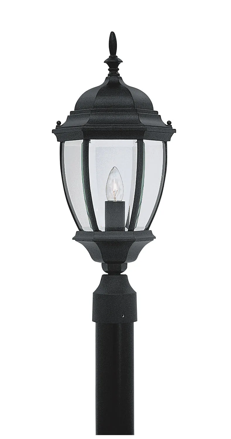 Tiverton One Light Post Lantern in Black