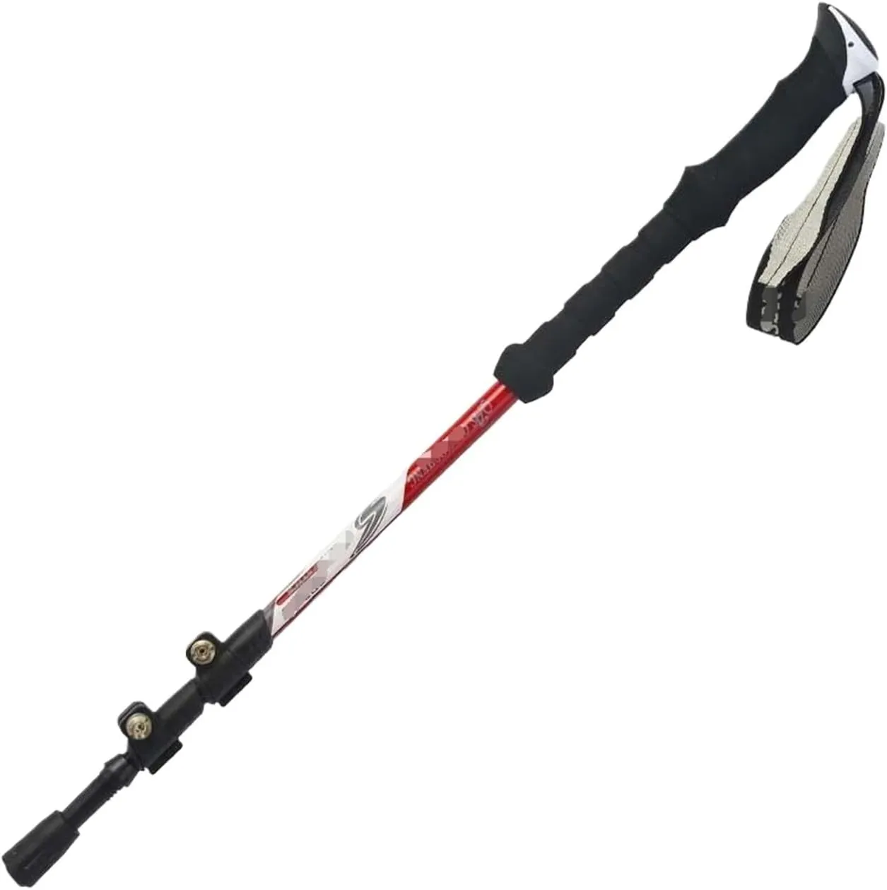 Travel Trekking Pole Ultralight Carbon Fiber Trekking Poles Lightweight Strong for Hiking Camping Mountaining Outdoor Activities(Red)