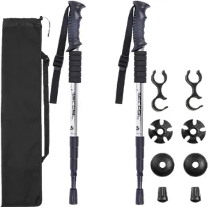 Trekking Poles - 2 Pack with Antishock and Quick Lock System, Telescopic, Collapsible, Ultralight for Hiking, Camping, Mountaining, Backpacking, Walking (D)