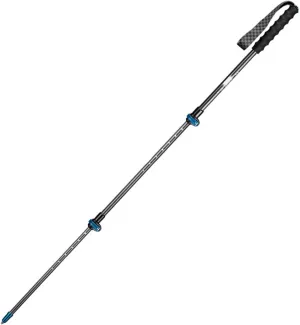 Trekking Poles, Lightweight Telescopic Portable Carbon Fiber Hiking Stick, Walking Trekking Poles with Nylon Wristband for Men and Women. (Color : Blue)