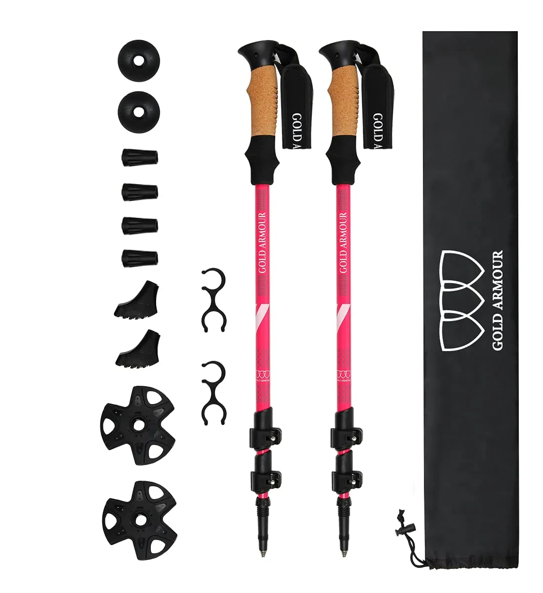 Trekking Poles - Snow Pink