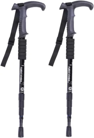 Trekking Poles Ultralight Aluminium Telescopic Hiking Poles Walking Sticks with Inner Lock Antishock for Man and Female in Hiking Camping Walking Trekking