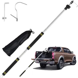 Truck Bed Cargo Retrieval Hook, Cargo Grabber Reach Retriever Tool Adjustable 34-74inch wear-Resistant complimentary Storage Bag Professional Truck Bed Reach Tool Convenient and efficient Pickup