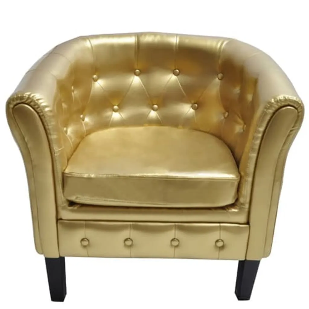 Tub Chair Faux Leather Chesterfield Lounge Club Arm Chair Multi Colors
