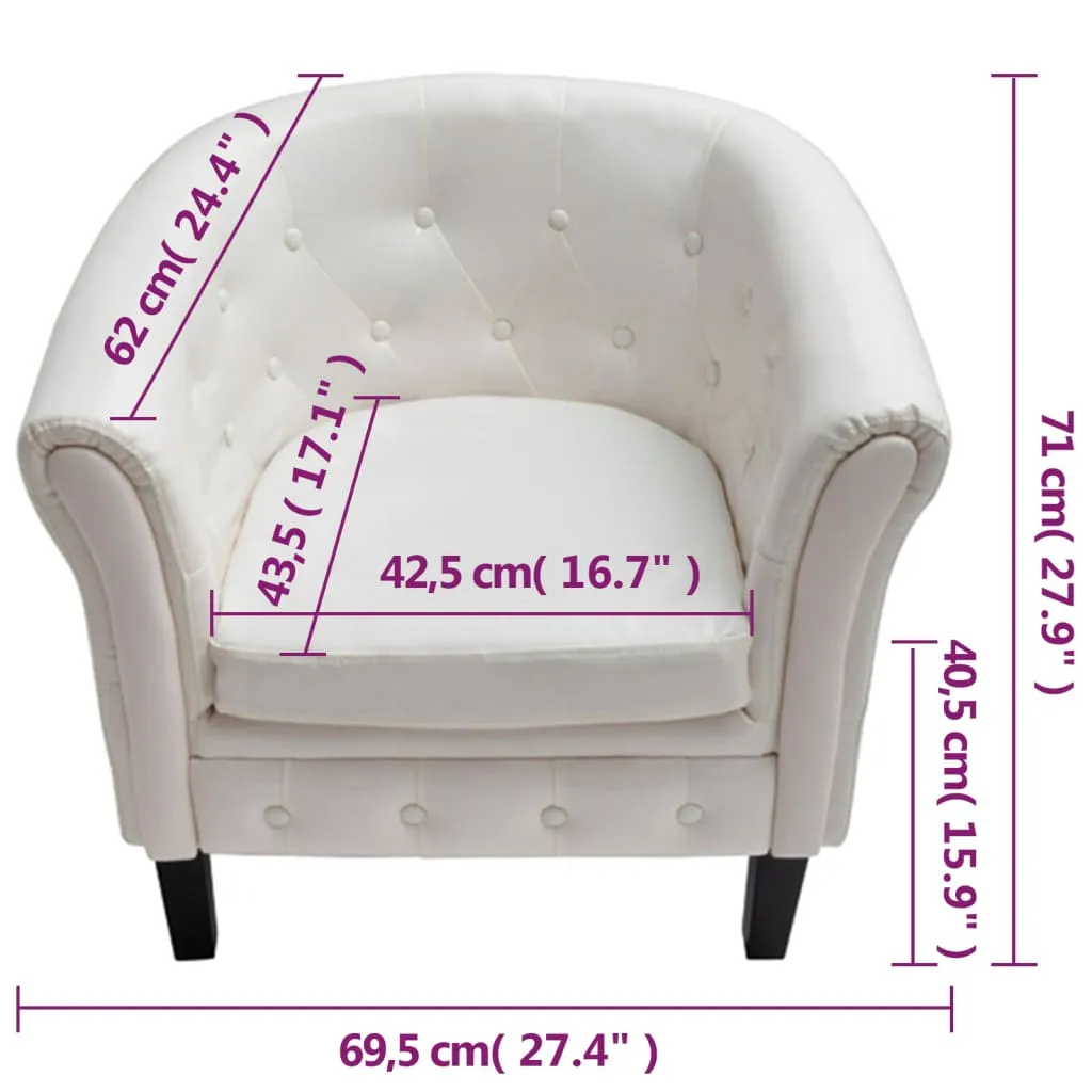Tub Chair Faux Leather Chesterfield Lounge Club Arm Chair Multi Colors