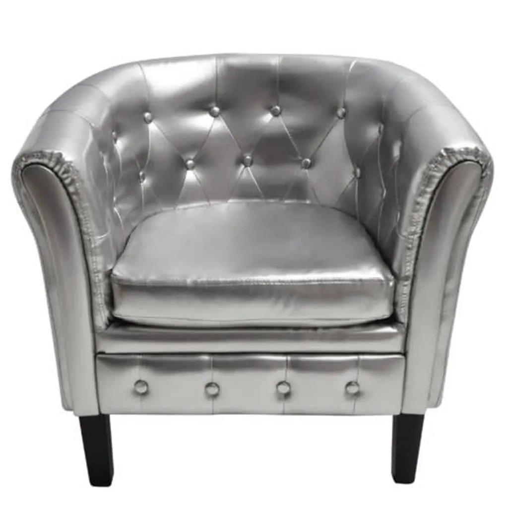 Tub Chair Faux Leather Chesterfield Lounge Club Arm Chair Multi Colors