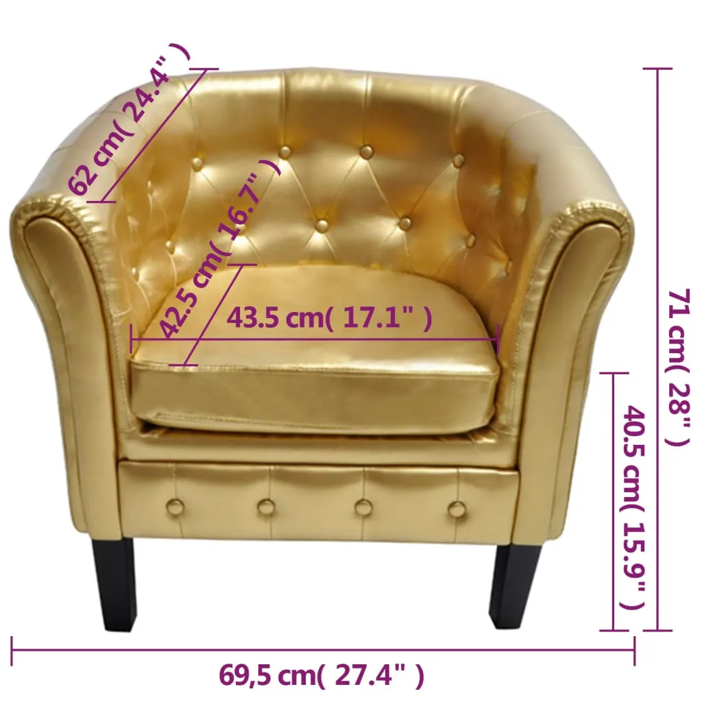 Tub Chair Faux Leather Chesterfield Lounge Club Arm Chair Multi Colors