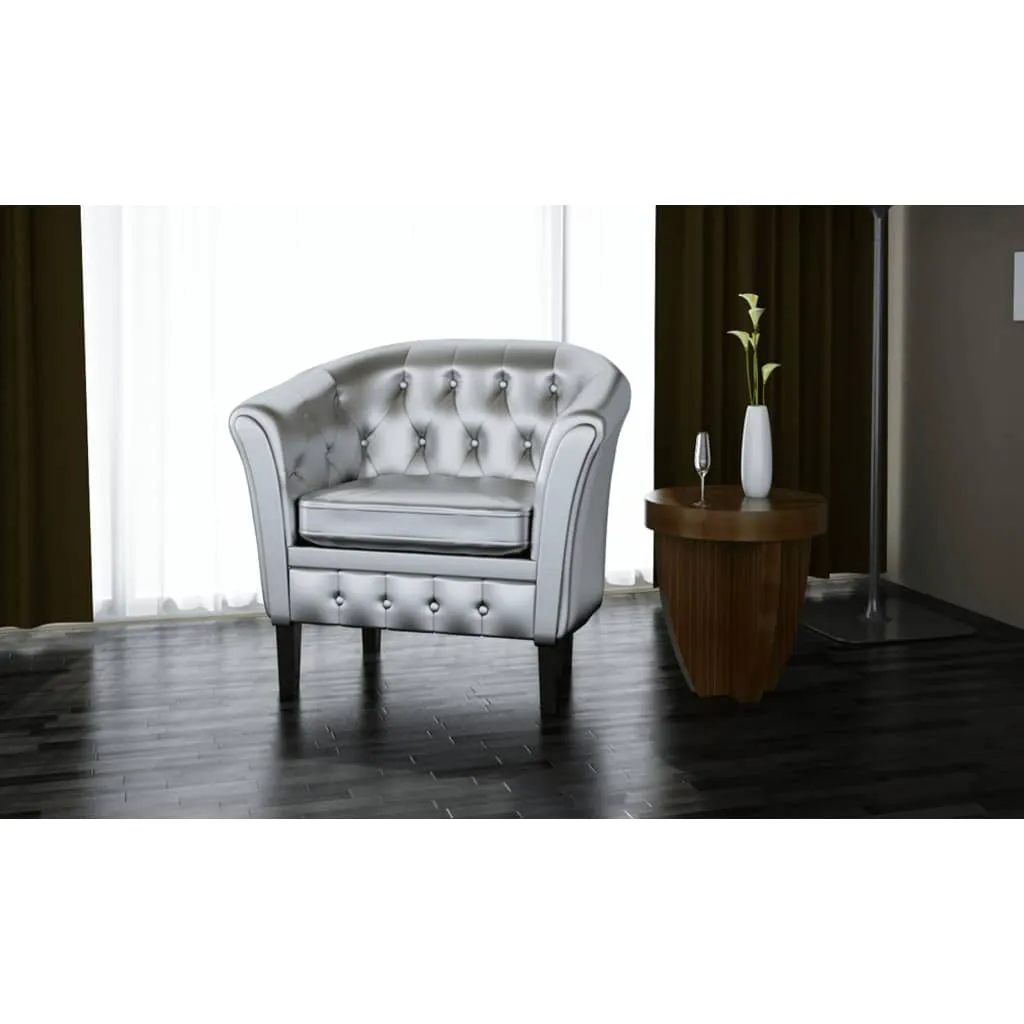 Tub Chair Faux Leather Chesterfield Lounge Club Arm Chair Multi Colors