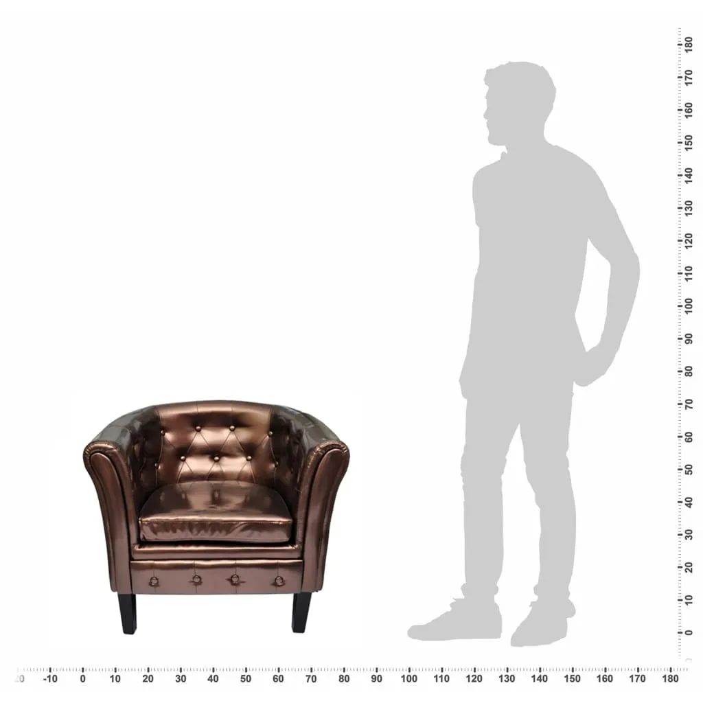Tub Chair Faux Leather Chesterfield Lounge Club Arm Chair Multi Colors