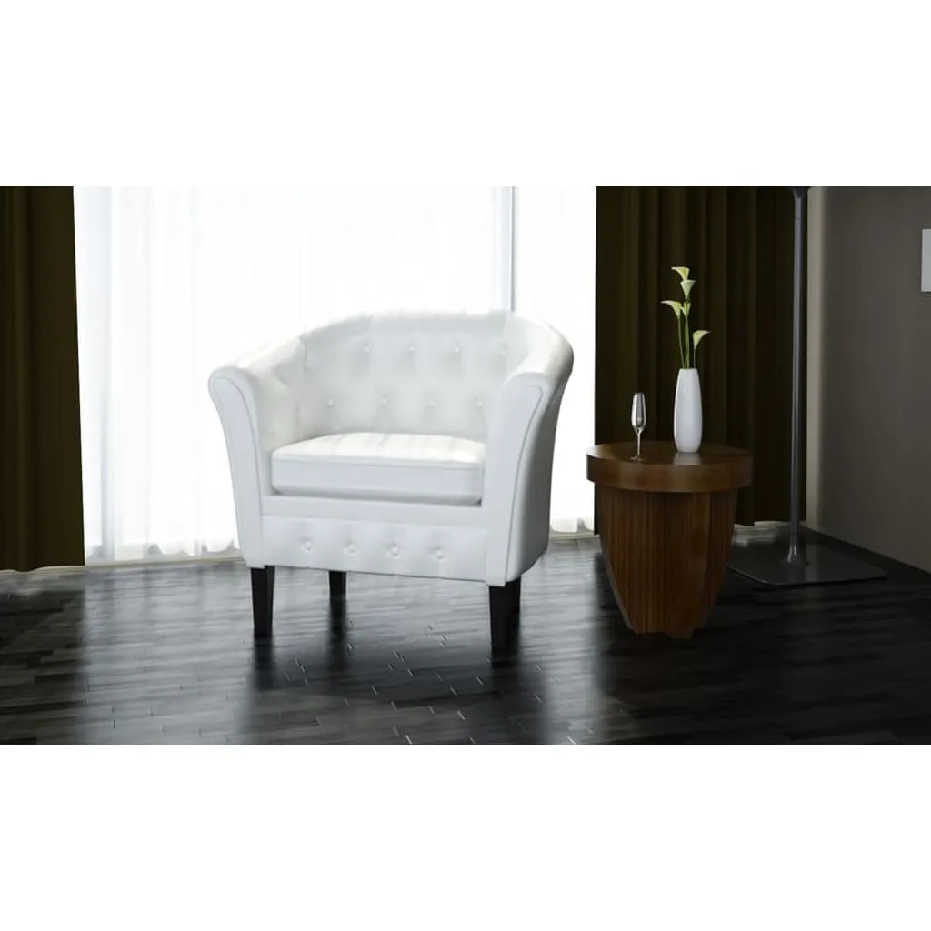 Tub Chair Faux Leather Chesterfield Lounge Club Arm Chair Multi Colors