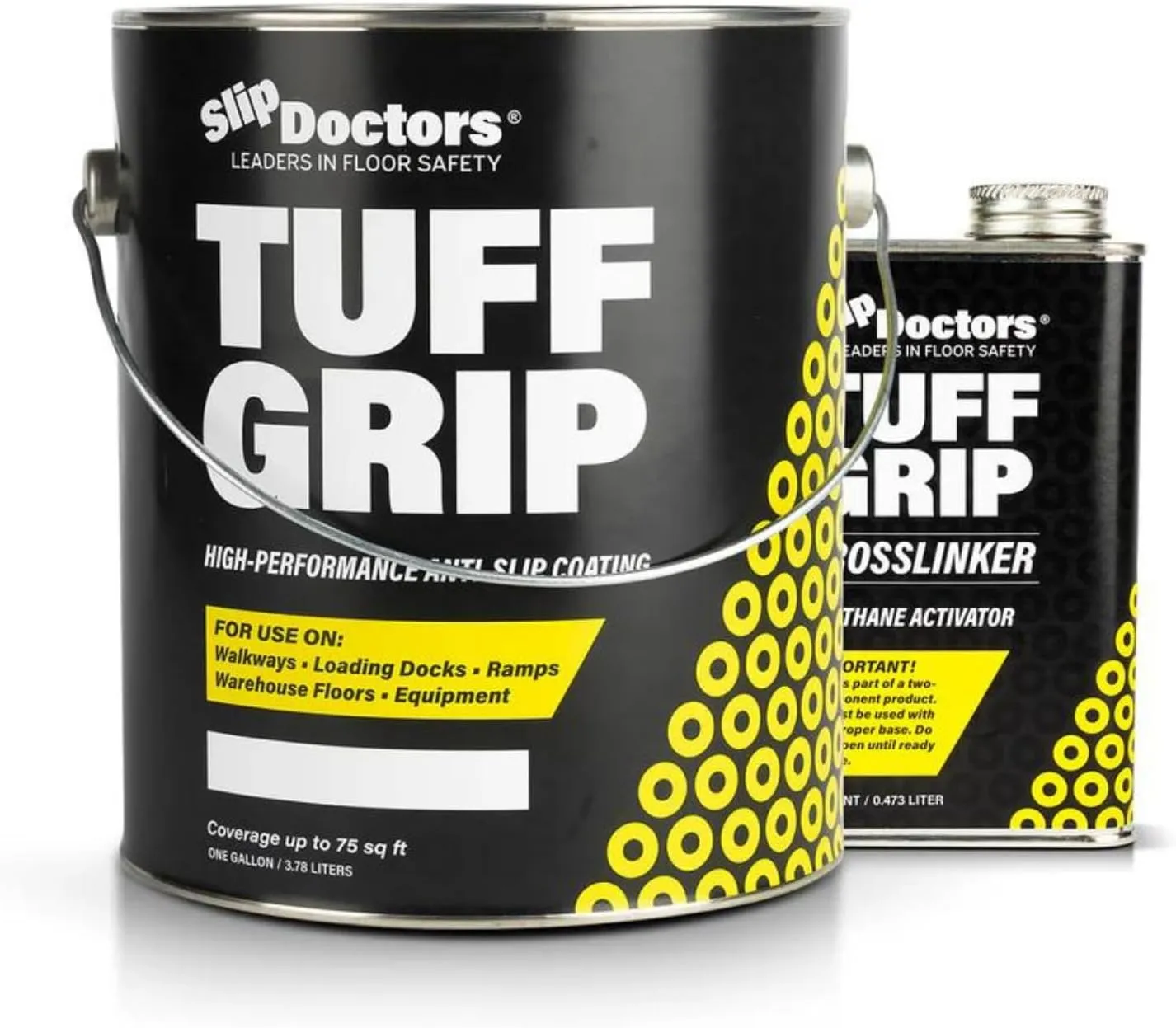 Tuff Grip Extreme Non-Skid Paint for Ramps, Floors, Decks & Stairs – Textured Anti-Slip Grip Coating for Slip Resistant Traction (Safety Red)