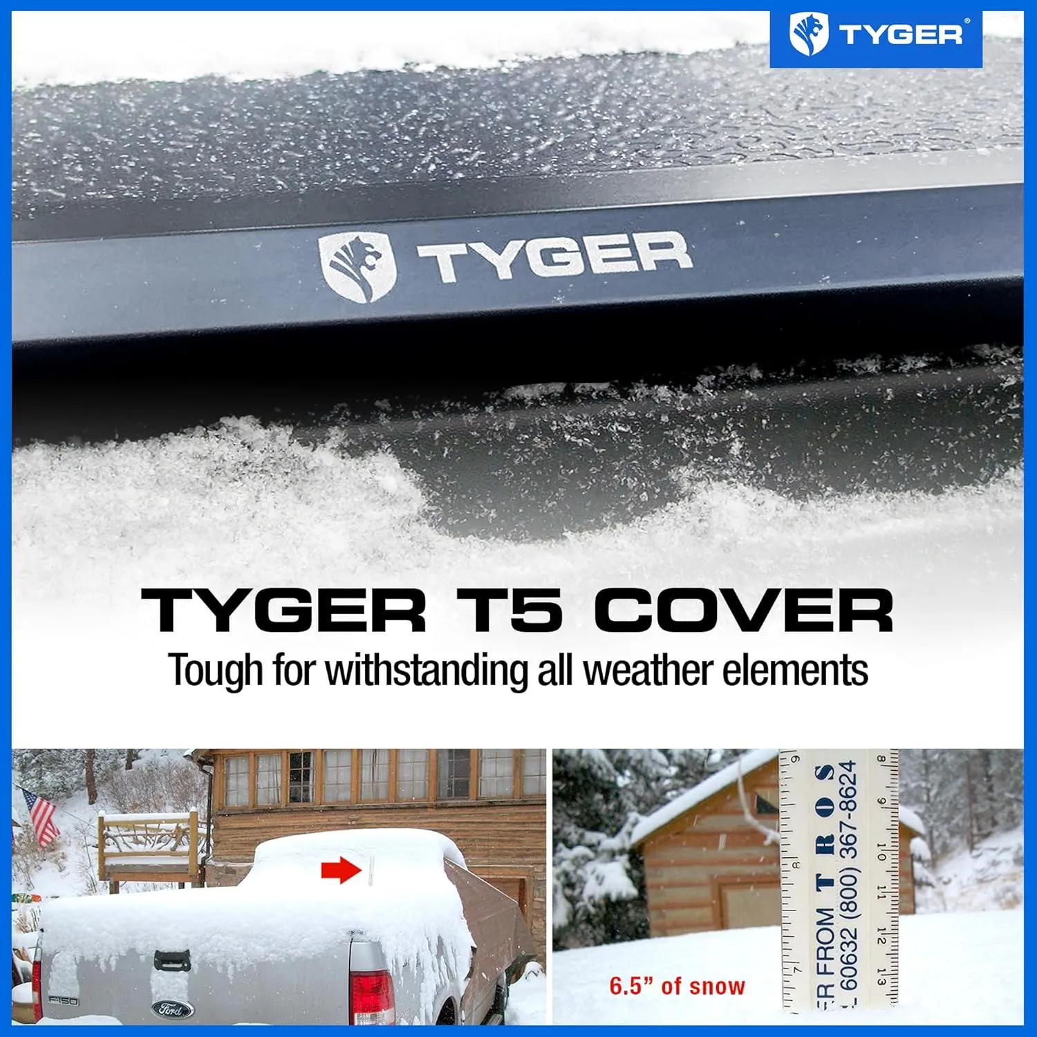 Tyger Auto T5 Alloy Hardtop Truck Bed Tonneau Cover Compatible with 2023-2025 Chevrolet Colorado GMC Canyon | 5'1" (61") Bed | TG-BC5C3201