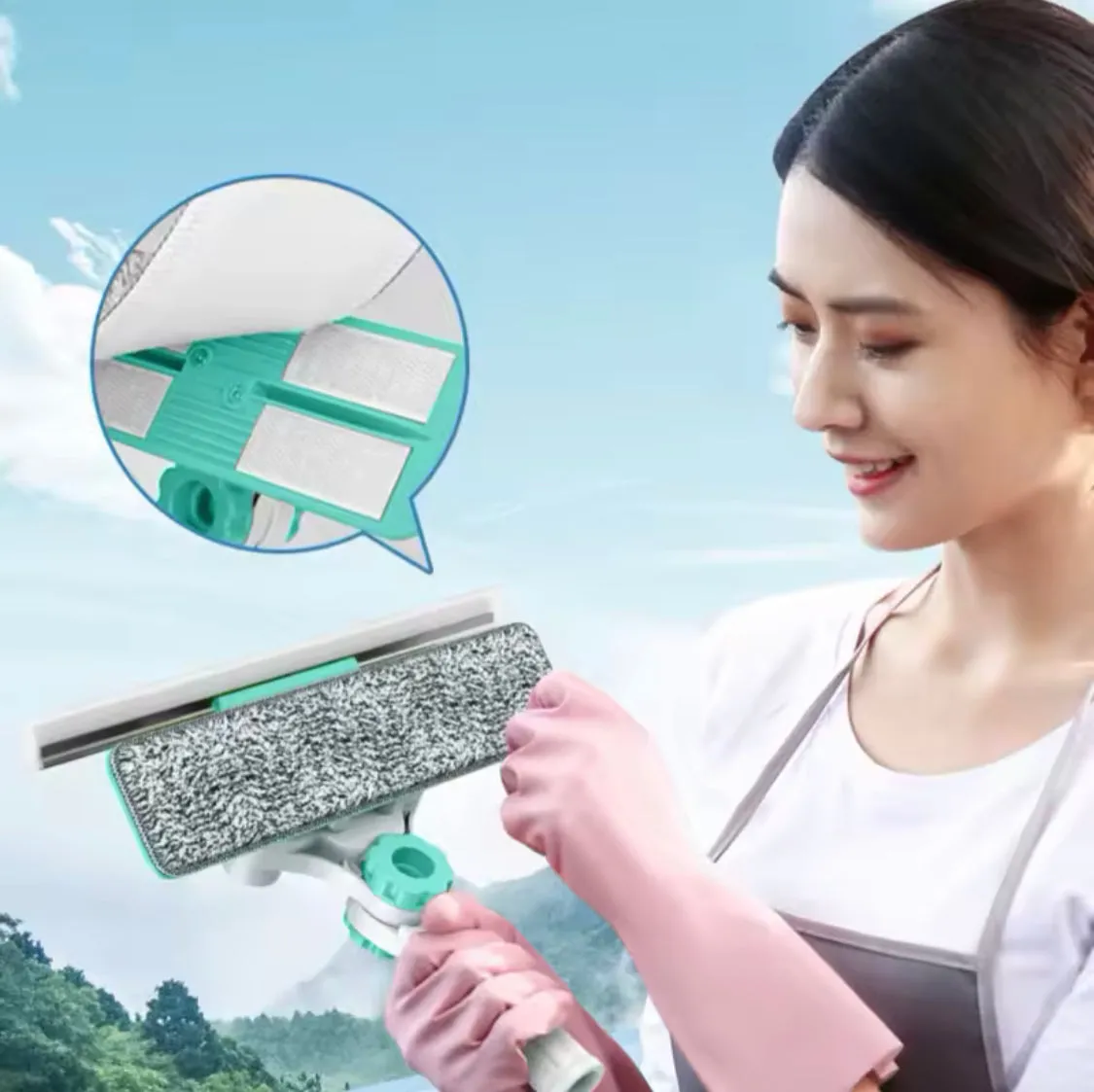 U-Shaped Window Glass Cleaner