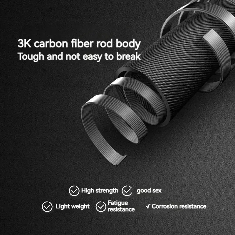 Ultralight 3K Carbon Fiber Telescopic Hiking Stick: 3-Section Pole