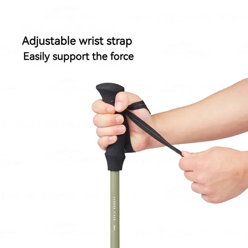 Ultralight 3K Carbon Fiber Telescopic Hiking Stick: 3-Section Pole