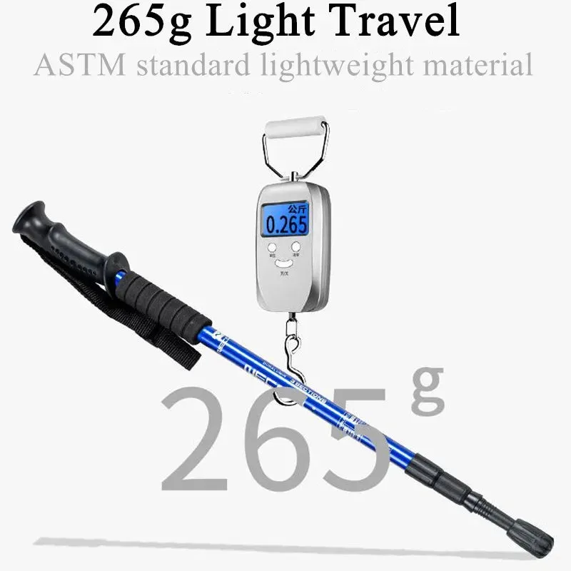 Ultralight Aluminium Alloy Trekking Poles - Adjustable Nordic Walking Sticks for Hiking and Outdoor Exploration