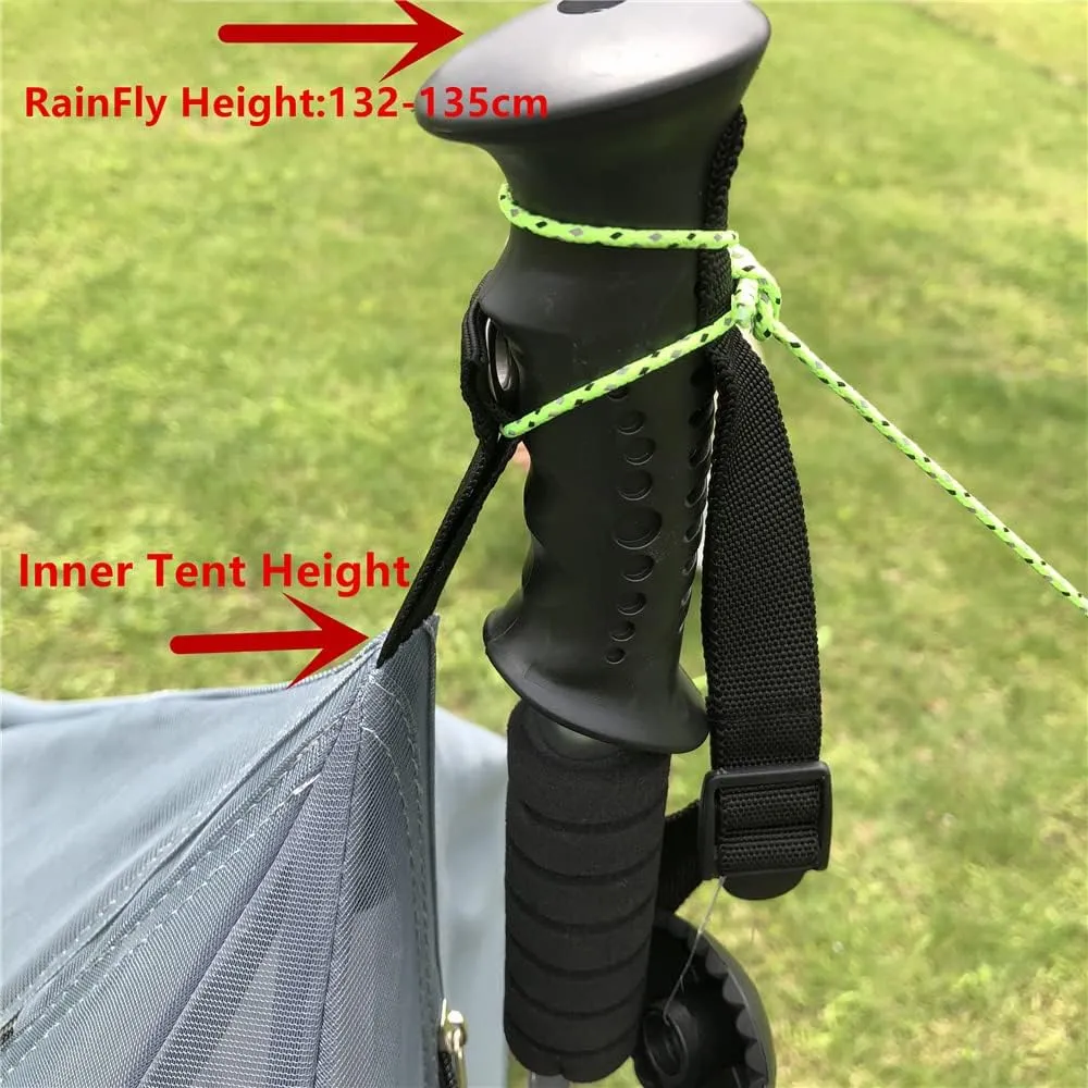 Ultralight Tent, Double Layers Trekker Pole Tent, Backpacking Tent for 1 Person Camping, Trekking, Climbing, Hiking