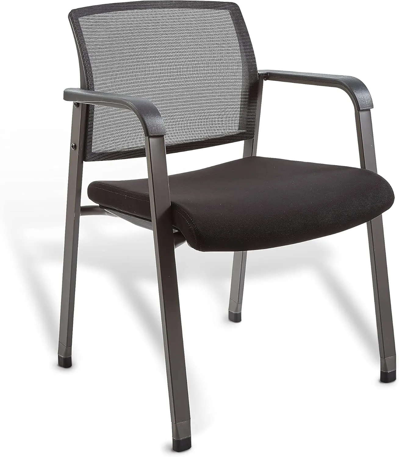 Union & Scale Staples Prestige Esler Fabric Guest Chair, Black, 2/Pack (UN28355-CCVS)