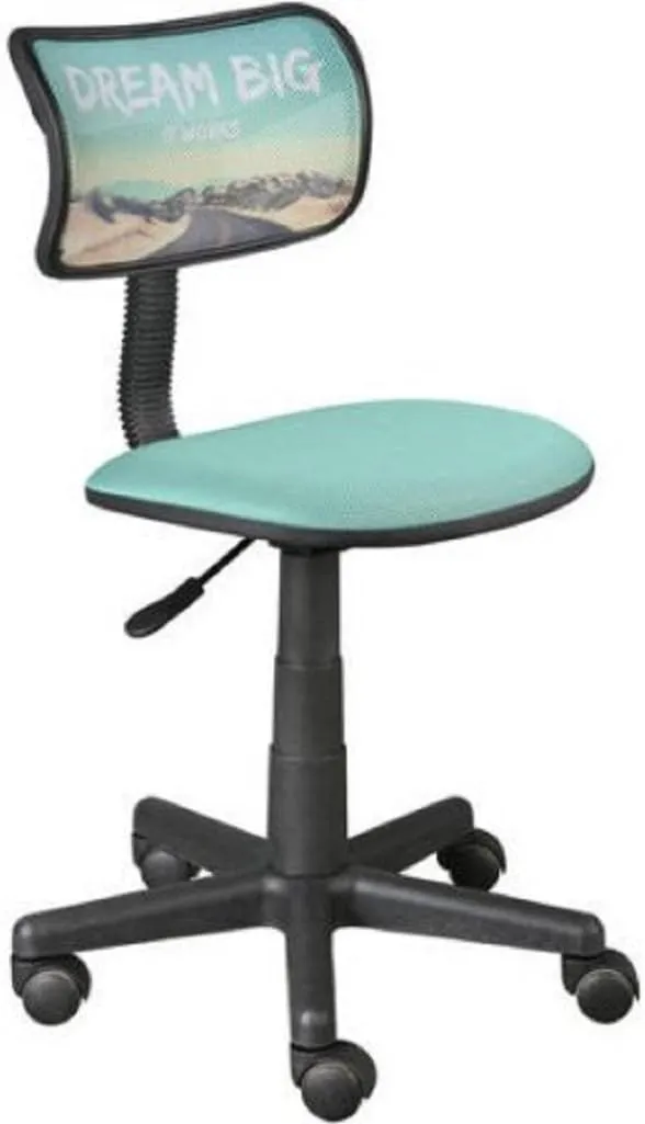 Urban Lifestyle Swivel Mesh Desk Chair, Aqua 21D x 21W x 33H in