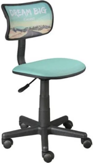 Urban Lifestyle Swivel Mesh Desk Chair, Aqua 21D x 21W x 33H in