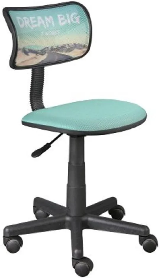 Urban Lifestyle Swivel Mesh Desk Chair, Aqua 21D x 21W x 33H in