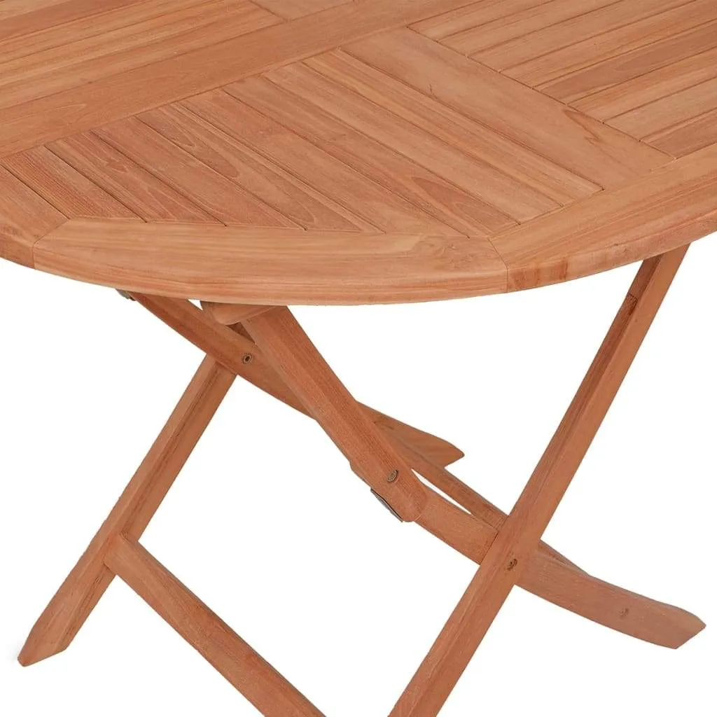 vidaXL Folding Patio Table 33.5"x30" Solid Teak Wood