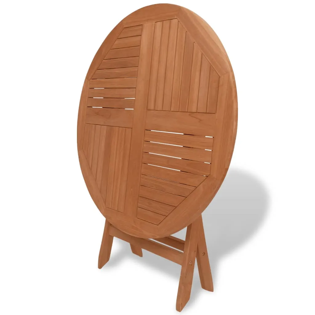 vidaXL Folding Patio Table 33.5"x30" Solid Teak Wood