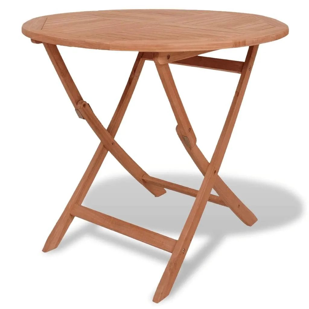vidaXL Folding Patio Table 33.5"x30" Solid Teak Wood