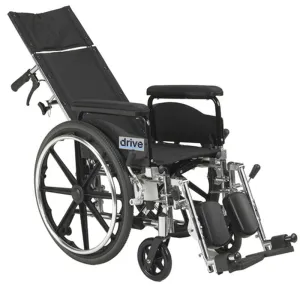 Viper Plus GT Full Reclining Wheelchair, Detachable Full Arms, 18" Seat - 1 Each