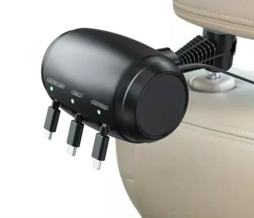 W&A Tech Multi Car Retractable Cord 3 in 1 Power Charging Station Car Charger