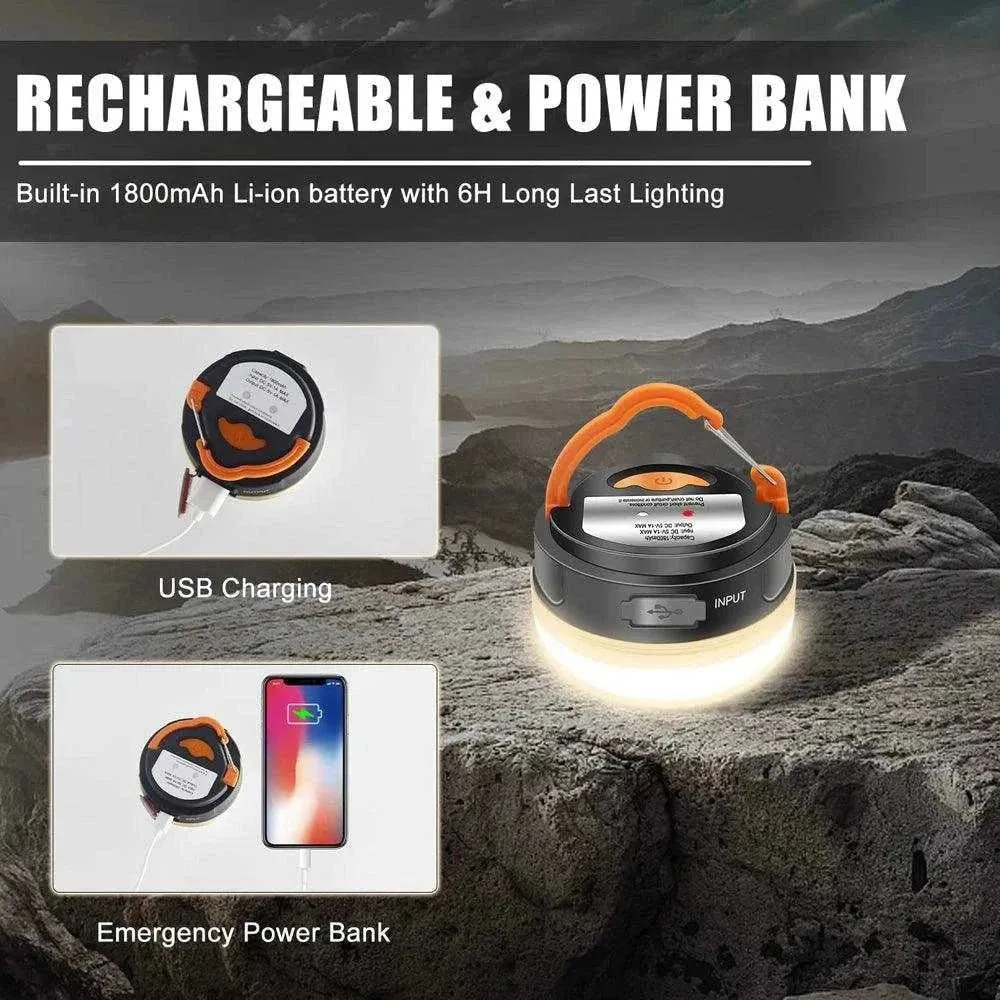 Waterproof and Rechargeable LED Lantern for Hiking & Camping