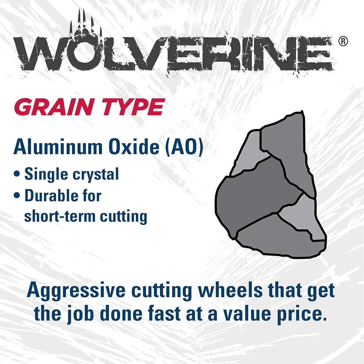Weiler 56425 Wolverine Type 27 Cut and Grind Combo Wheel, A24T, 5/8" 11 UNC Nut, 7" x 1/8", Aluminum Oxide, 7" Diameter (Pack of 10)