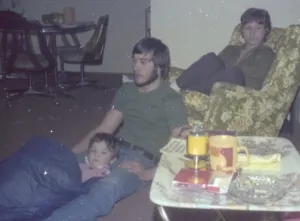 Wendy and J.J. Fellers and Greg Hakonson, c1981.