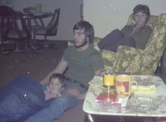 Wendy and J.J. Fellers and Greg Hakonson, c1981.