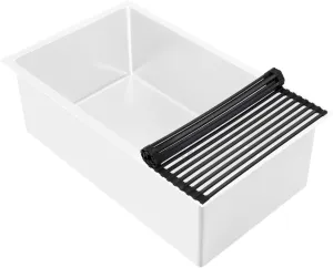 Whitehaus WHNPLRM-MBLK Noah Plus Collection Kitchen Roll Mat, Matte Black