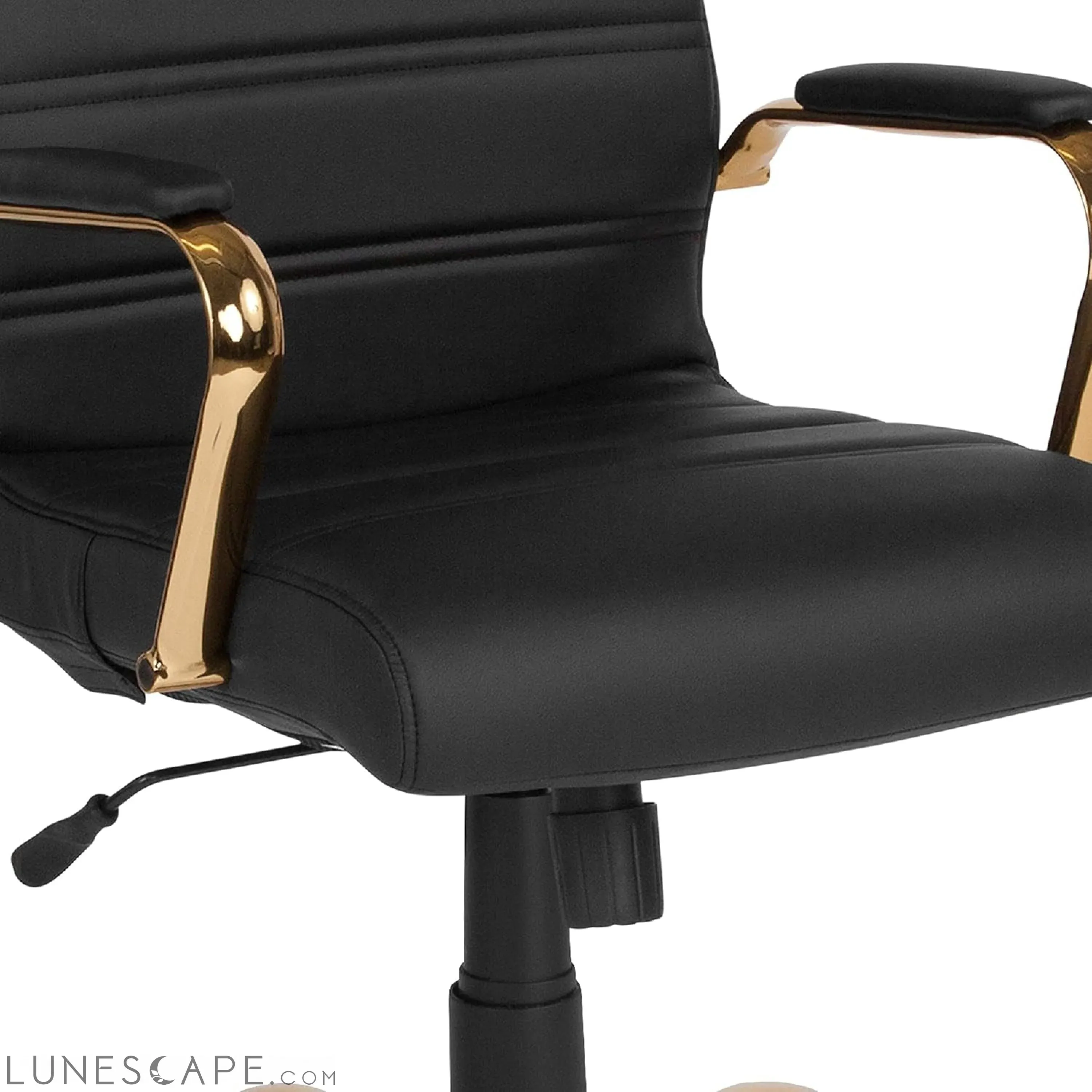 Whitney High-Back Swivel Leathersoft Desk Chair with Padded Seat and