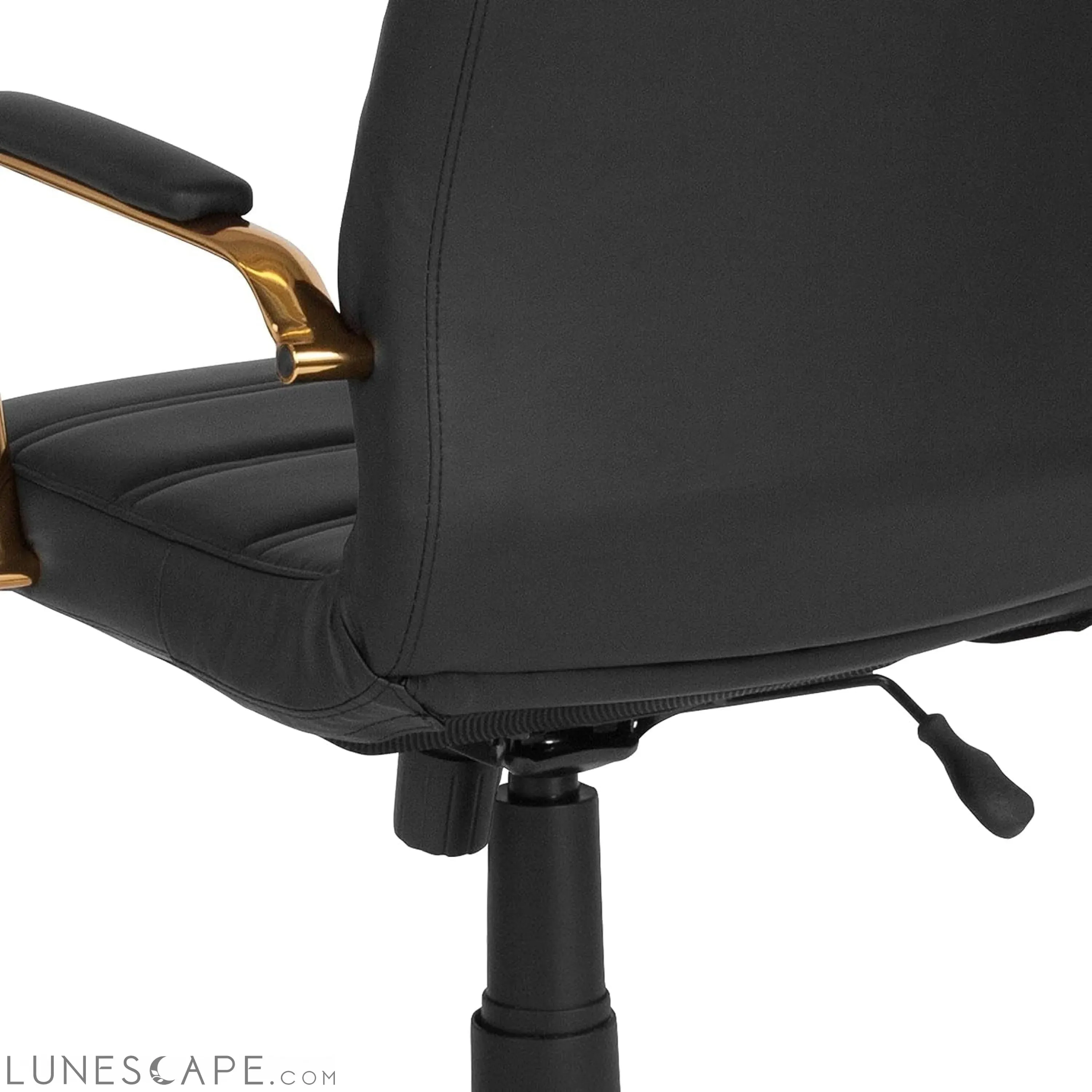 Whitney High-Back Swivel Leathersoft Desk Chair with Padded Seat and