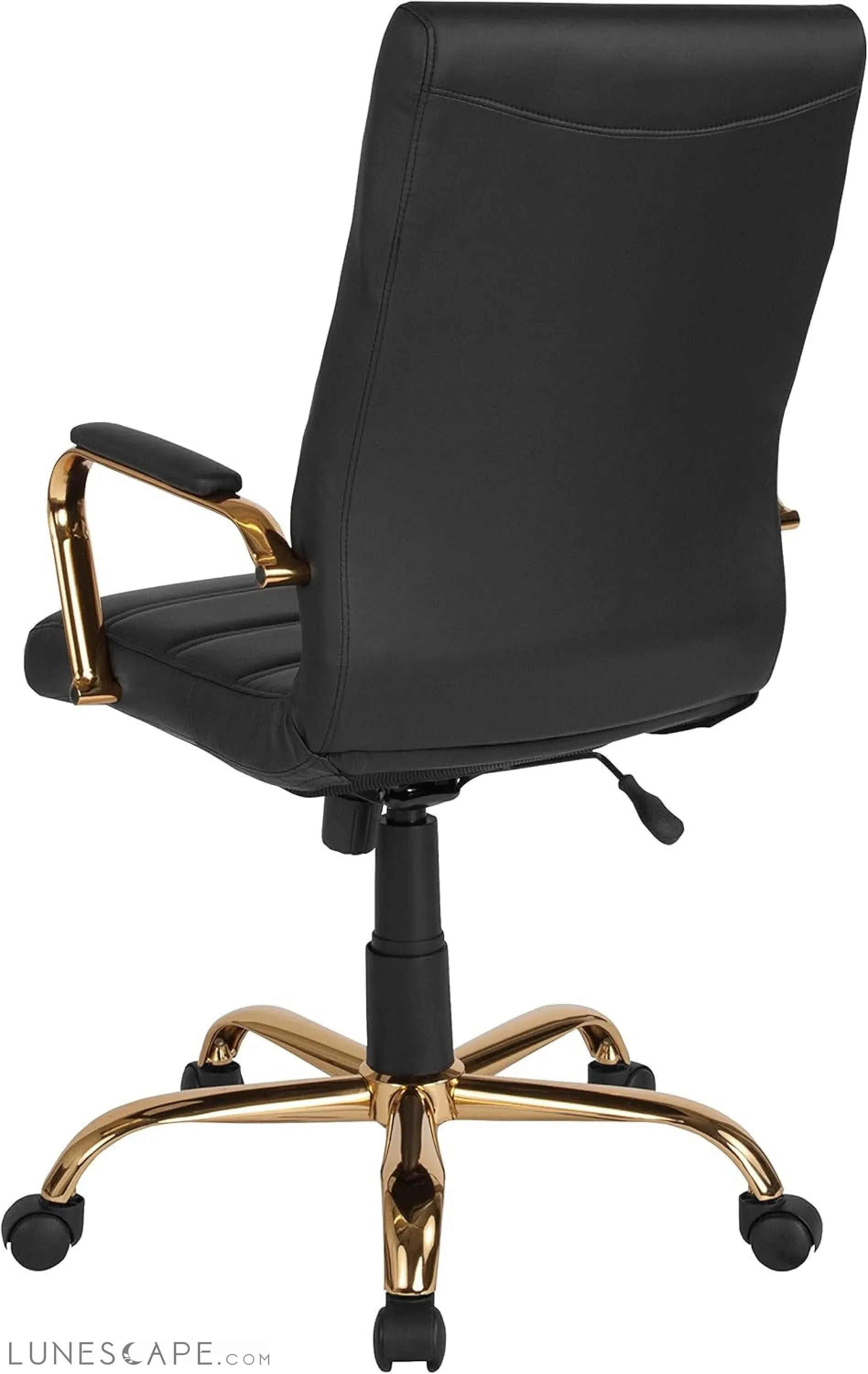 Whitney High-Back Swivel Leathersoft Desk Chair with Padded Seat and