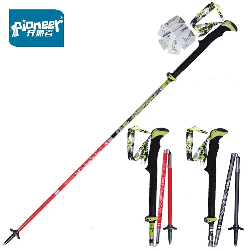 Wi-Fi-enabled Folding Pair Super affordable Poles 1 Nordic Walking Fiber Trekking Carbon Stick Adjustable