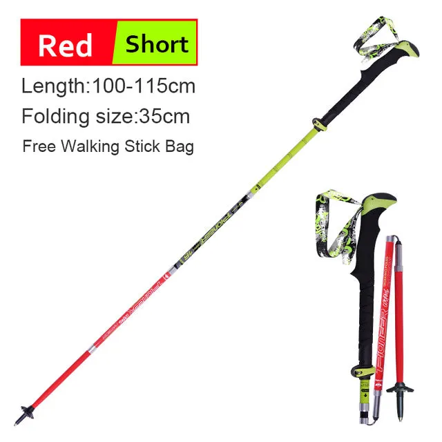 Wi-Fi-enabled Folding Pair Super affordable Poles 1 Nordic Walking Fiber Trekking Carbon Stick Adjustable