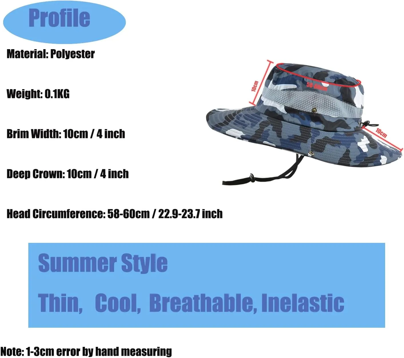 Wide Brim Military Camouflage Hat Summer Fishing Hunting Camping Hiking Cap Outdoor Sun Hat Boonie Hat