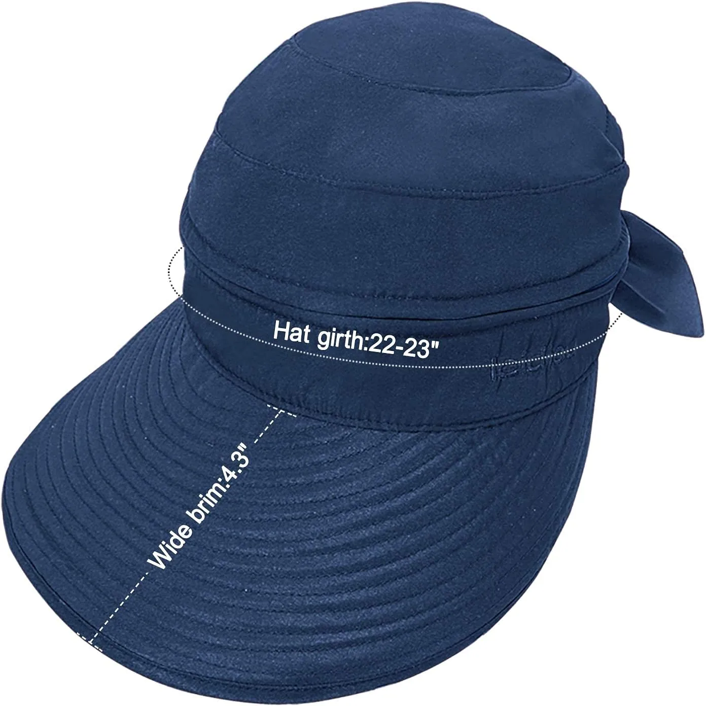 Wide Large Brim Sun Hat Summer UV Protection Thin Hat 2 in 1 Beach Sun Hat