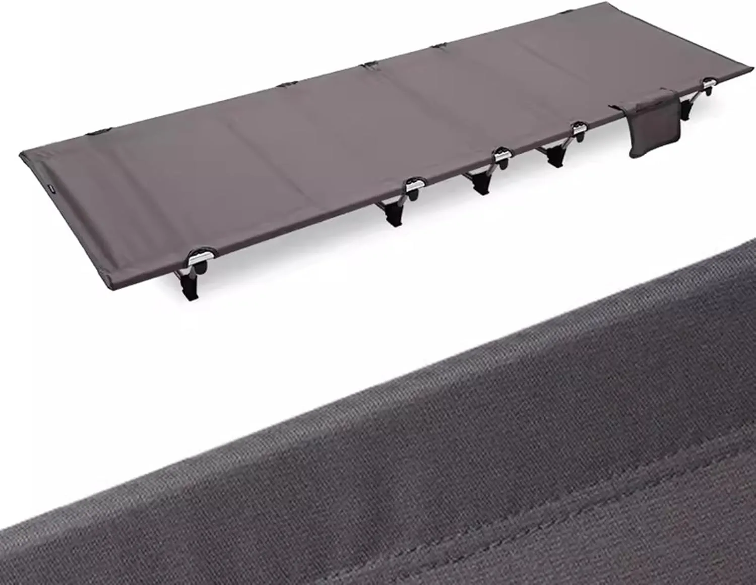 Wild Camping Cot with Side Pocket, Ultralight Folding Backpacking Cot, Supports 300lbs, Portable Camping Bed for Camping Hiking Travel Home(Color 3)