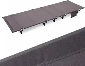 Wild Camping Cot with Side Pocket, Ultralight Folding Backpacking Cot, Supports 300lbs, Portable Camping Bed for Camping Hiking Travel Home(Color 3)