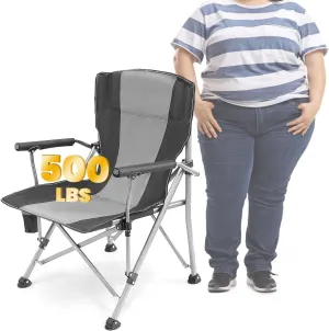 WILDROOTS Heavy Duty Camping Chair, Durable Padded Folding Chair